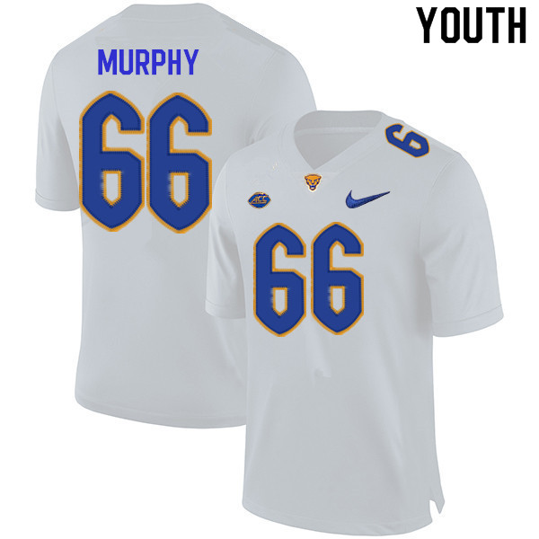 Youth #66 Shane Murphy Pitt Panthers College Football Jerseys Sale-White